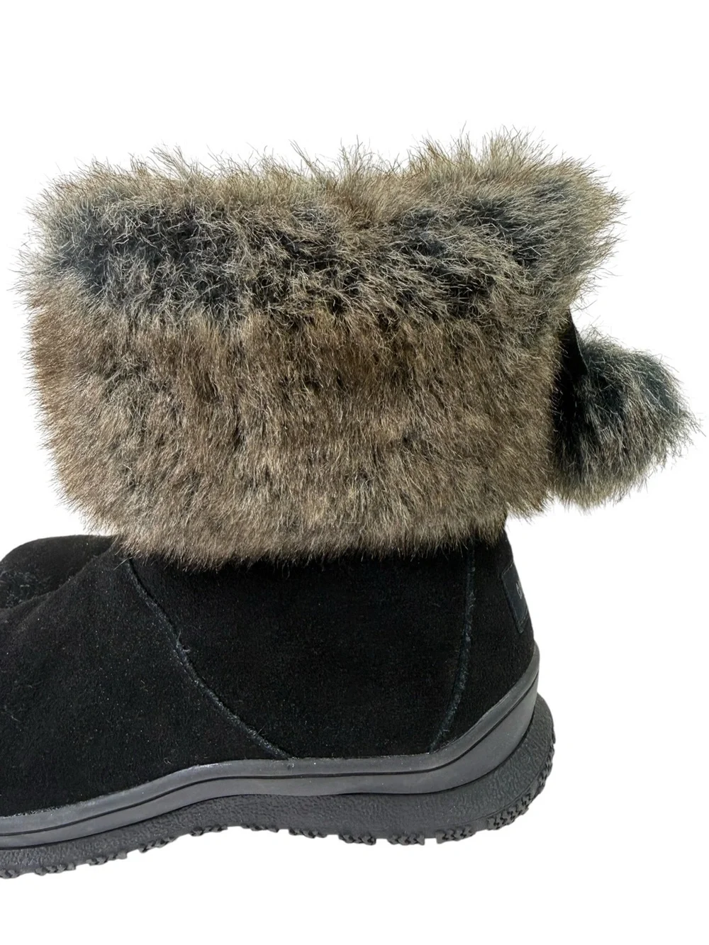Minnetonka Suede Faux Fur Cuff Boots Size 7